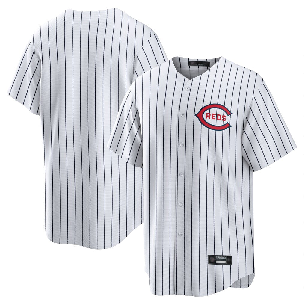 Pouc C.Reds White Stripe Field of Dreams Game Home Blank Player Stitched Jerseys