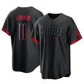 Pouc C.Reds #11 Barry Larkin Player Black City Connect Home Game Stitched Jerseys