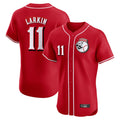 Pouc C.Reds #11 Barry Larkin Player Red Limited Elite Home Game Stitched Jerseys