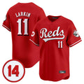 Pouc C.Reds #11 Barry Larkin Player Red Vapor Premier Limited Home Stitched Jerseys