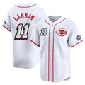 Pouc C.Reds #11 Barry Larkin Player White Speedway Classic Home Limited Stitched Jerseys