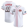 Pouc C.Reds #11 Barry Larkin Player White Speedway Classic Limited Elite Home Stitched Jerseys