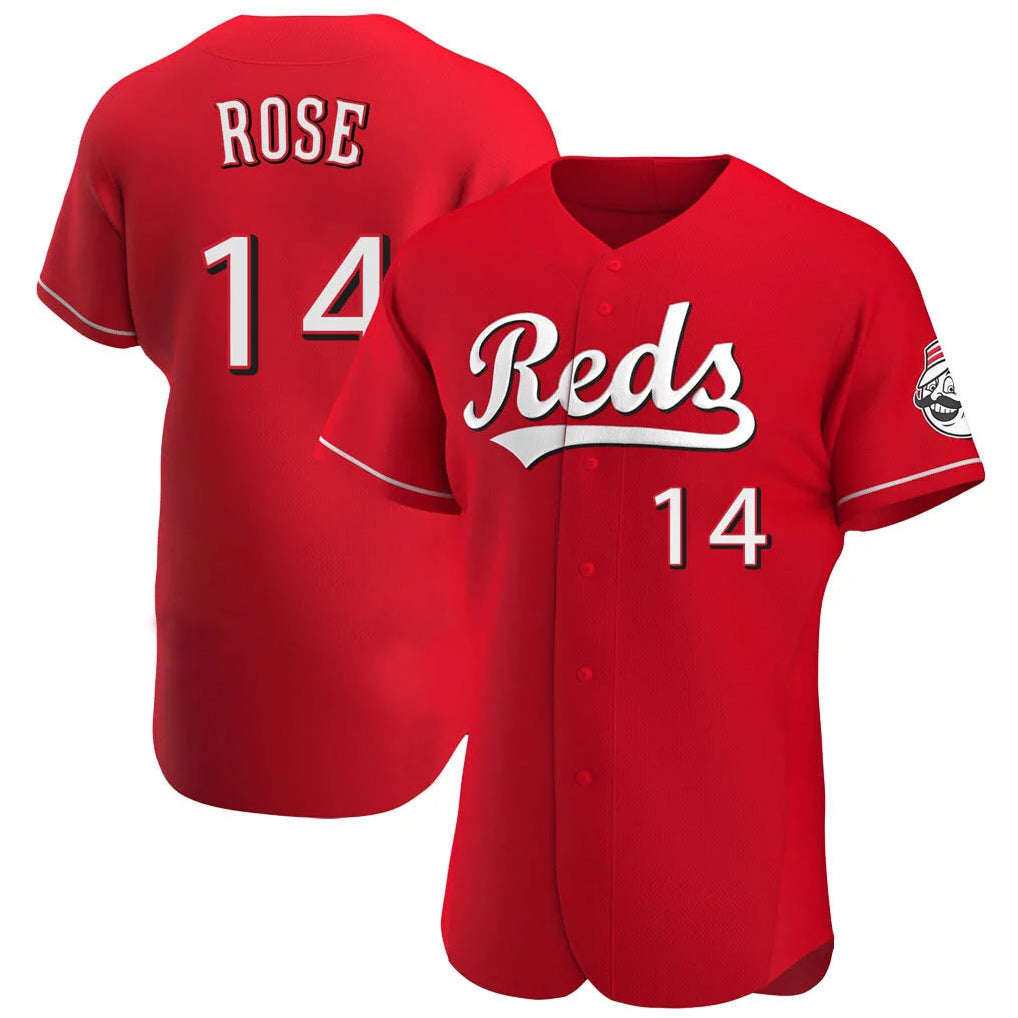 Pouc C.Reds #14 Pete Rose Player Red Limited Elite Home Stitched Jerseys