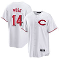 Pouc C.Reds #14 Pete Rose Player White Home Game Stitched Jerseys