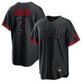 Pouc C.Reds #21 Hunter Greene Player Black City Connect Home Game Stitched Jerseys