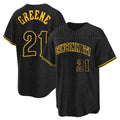 Pouc C.Reds #21 Hunter Greene Player Black Snake Skin City Home Stitched Jerseys