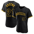 Pouc C.Reds #21 Hunter Greene Player Black Snake Skin City Limited Elite Home Stitched Jerseys