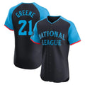 Pouc C.Reds #21 Hunter Greene Player Navy Limited Elite National League All-Star Game Stitched Jerseys