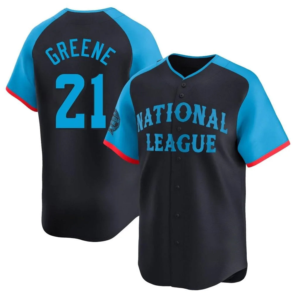 Pouc C.Reds #21 Hunter Greene Player Navy Limited National League All-Star Game Stitched Jerseys