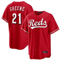 Pouc C.Reds #21 Hunter Greene Player Red Home Game Stitched Jerseys