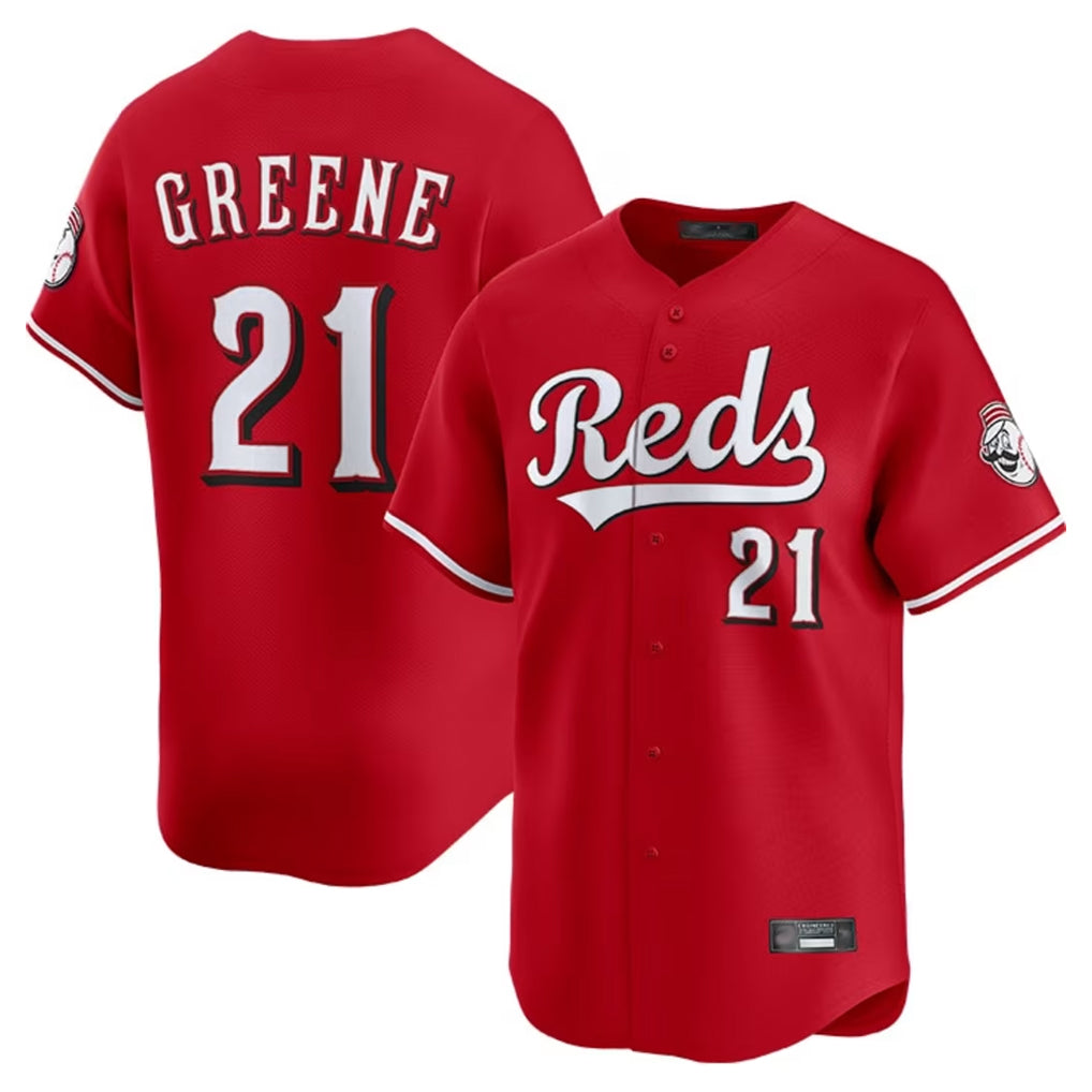 Pouc C.Reds #21 Hunter Greene Player Red Home Limited Stitched Jerseys