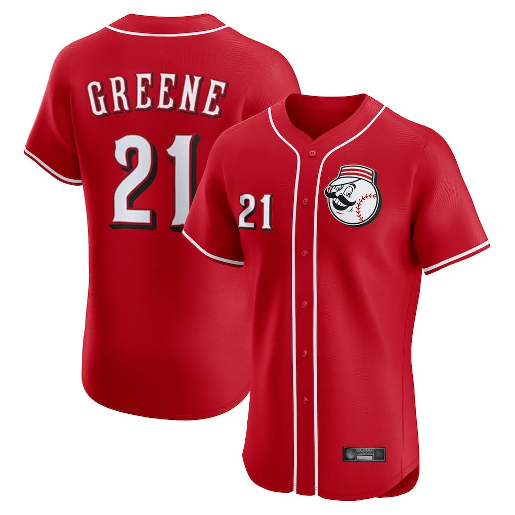 Pouc C.Reds #21 Hunter Greene Player Red Limited Elite Home Game Stitched Jerseys