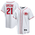 Pouc C.Reds #21 Hunter Greene Player White Game Home Stitched Jerseys