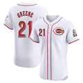 Pouc C.Reds #21 Hunter Greene Player White Limited Elite Home Stitched Jerseys