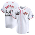 Pouc C.Reds #21 Hunter Greene Player White Speedway Classic Home Limited Stitched Jerseys
