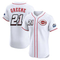 Pouc C.Reds #21 Hunter Greene Player White Speedway Classic Limited Elite Home Stitched Jerseys