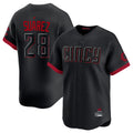 Pouc C.Reds #28 Eugenio Su¡§¡érez Player Black City Connect Home Limited Stitched Jerseys