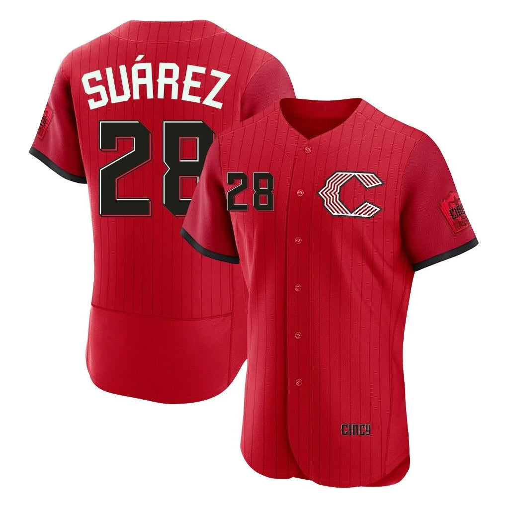 Pouc C.Reds #28 Eugenio Su¡§¡érez Player Red 2026 City Connect Limited Home Stitched Jerseys