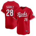 Pouc C.Reds #28 Eugenio Su¡§¡érez Player Red Home Limited Stitched Jerseys