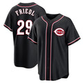 Pouc C.Reds #29 TJ Friedl Player Black Fashion Out Home Game Stitched Jerseys