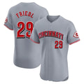 Pouc C.Reds #29 TJ Friedl Player Gray Limited Elite Home Stitched Jerseys