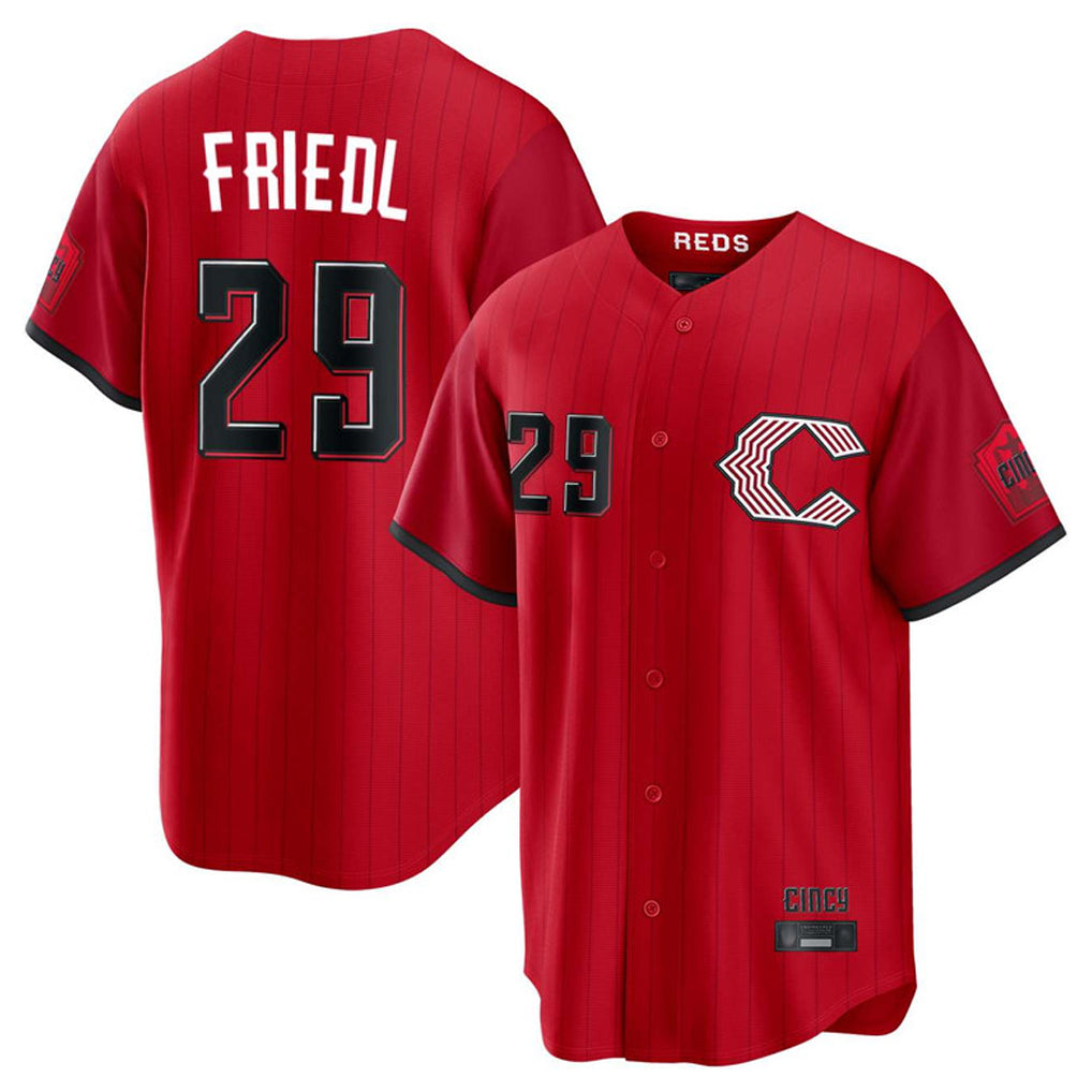 Pouc C.Reds #29 TJ Friedl Player Red 2026 City Connect Home Game Stitched Jerseys
