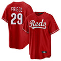 Pouc C.Reds #29 TJ Friedl Player Red Home Game Stitched Jerseys