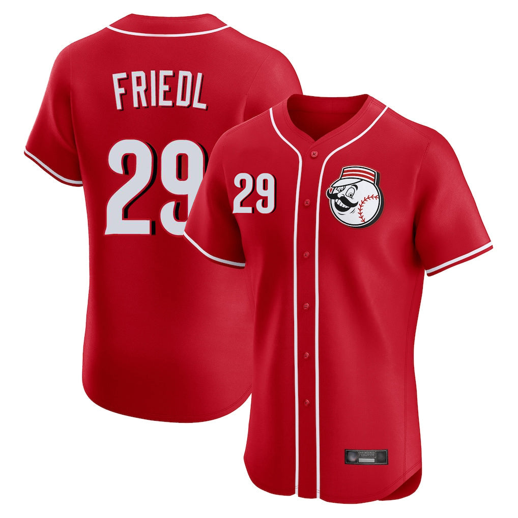 Pouc C.Reds #29 TJ Friedl Player Red Limited Elite Home Game Stitched Jerseys