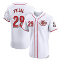 Pouc C.Reds #29 TJ Friedl Player White Limited Elite Home Stitched Jerseys