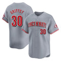 Pouc C.Reds #30 Ken Griffey Player Gray Home Limited Stitched Jerseys