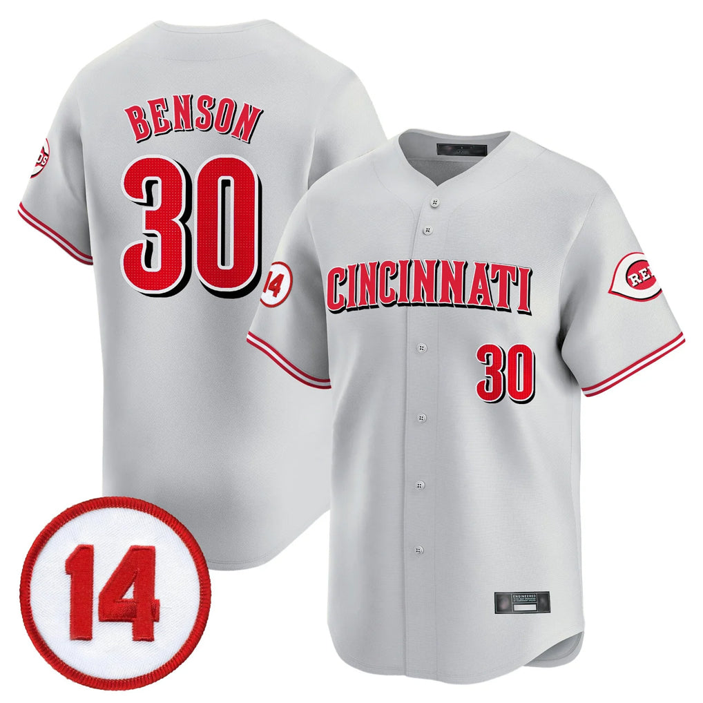 Pouc C.Reds #30 Ken Griffey Player Gray Vapor Premier Limited Home Stitched Jerseys