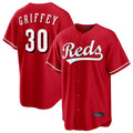 Pouc C.Reds #30 Ken Griffey Player Red Home Game Stitched Jerseys