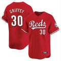 Pouc C.Reds #30 Ken Griffey Player Red Home Limited Stitched Jerseys