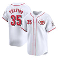 Pouc C.Reds #35 Jose Trevino Player White Home Limited Stitched Jerseys