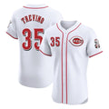 Pouc C.Reds #35 Jose Trevino Player White Limited Elite Home Stitched Jerseys