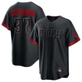 Pouc C.Reds #37 Tyler Stephenson Player Black City Connect Home Game Stitched Jerseys