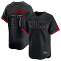 Pouc C.Reds #37 Tyler Stephenson Player Black City Connect Home Limited Stitched Jerseys