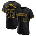 Pouc C.Reds #37 Tyler Stephenson Player Black Snake Skin City Limited Elite Home Stitched Jerseys