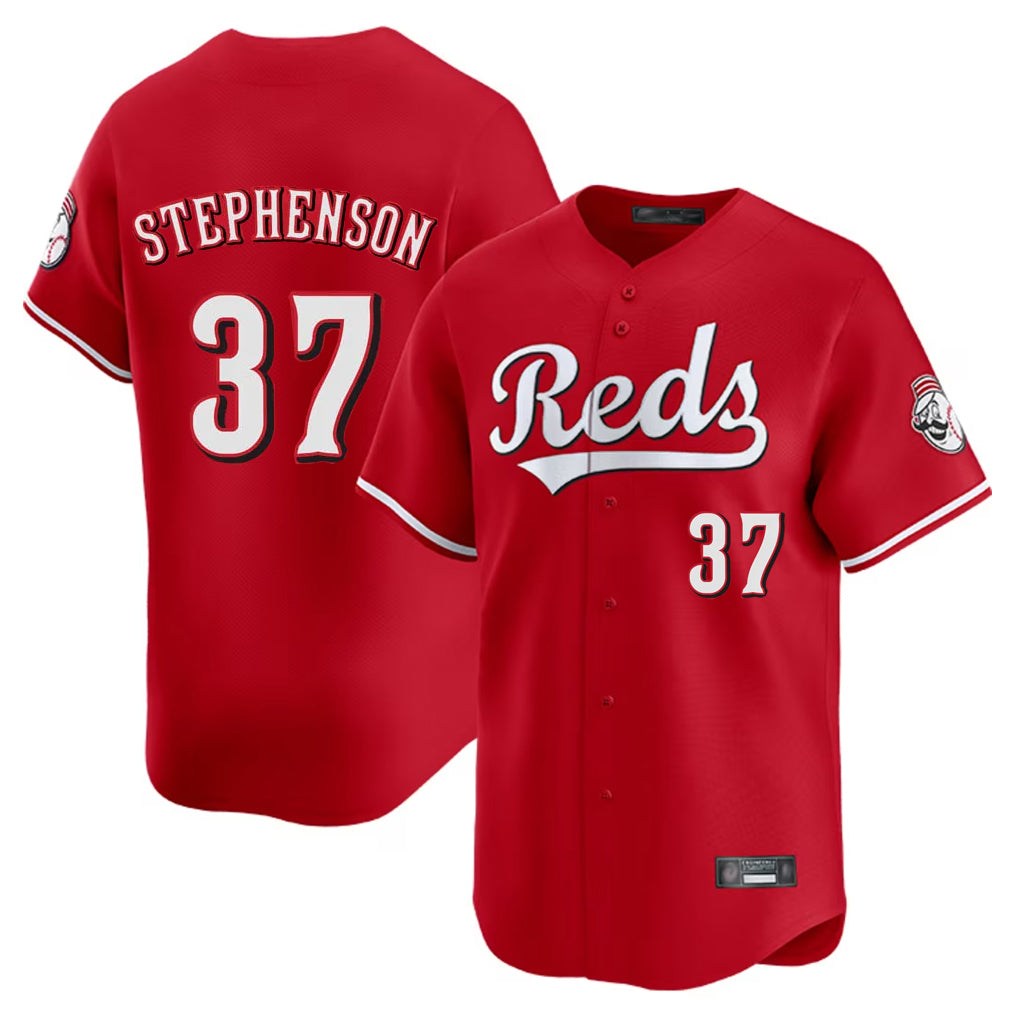 Pouc C.Reds #37 Tyler Stephenson Player Red Home Limited Stitched Jerseys