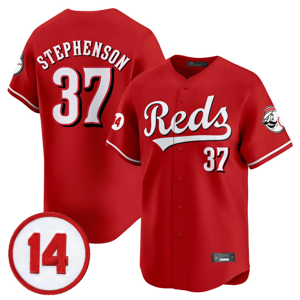 Pouc C.Reds #37 Tyler Stephenson Player Red Vapor Premier Limited Home Stitched Jerseys