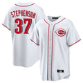 Pouc C.Reds #37 Tyler Stephenson Player White Game Home Stitched Jerseys