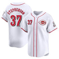 Pouc C.Reds #37 Tyler Stephenson Player White Home Limited Stitched Jerseys