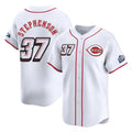 Pouc C.Reds #37 Tyler Stephenson Player White Speedway Classic Home Limited Stitched Jerseys