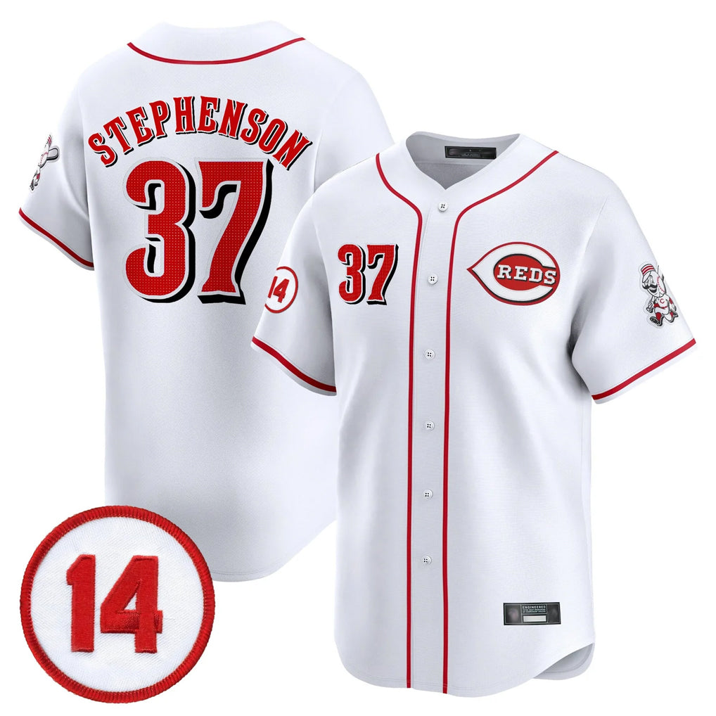Pouc C.Reds #37 Tyler Stephenson Player White Vapor Premier Limited Home Stitched Jerseys