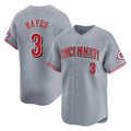Pouc C.Reds #3 Ke'Bryan Hayes Player Gray Home Limited Stitched Jerseys