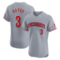 Pouc C.Reds #3 Ke'Bryan Hayes Player Gray Limited Elite Home Stitched Jerseys