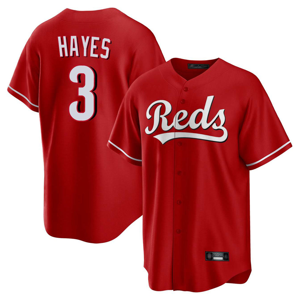Pouc C.Reds #3 Ke'Bryan Hayes Player Red Home Game Stitched Jerseys