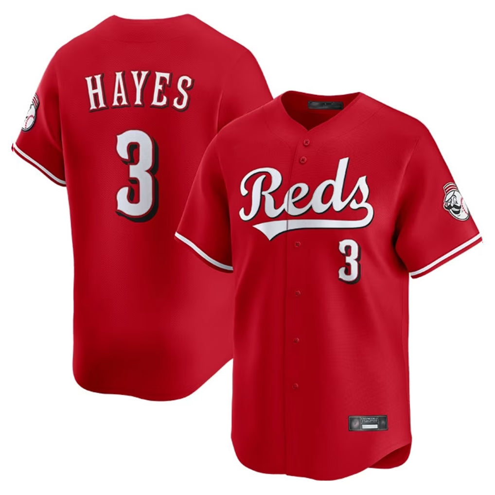 Pouc C.Reds #3 Ke'Bryan Hayes Player Red Home Limited Stitched Jerseys