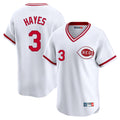 Pouc C.Reds #3 Ke'Bryan Hayes Player White Cooperstown Collection Limited T-shirt Home Stitched Jerseys