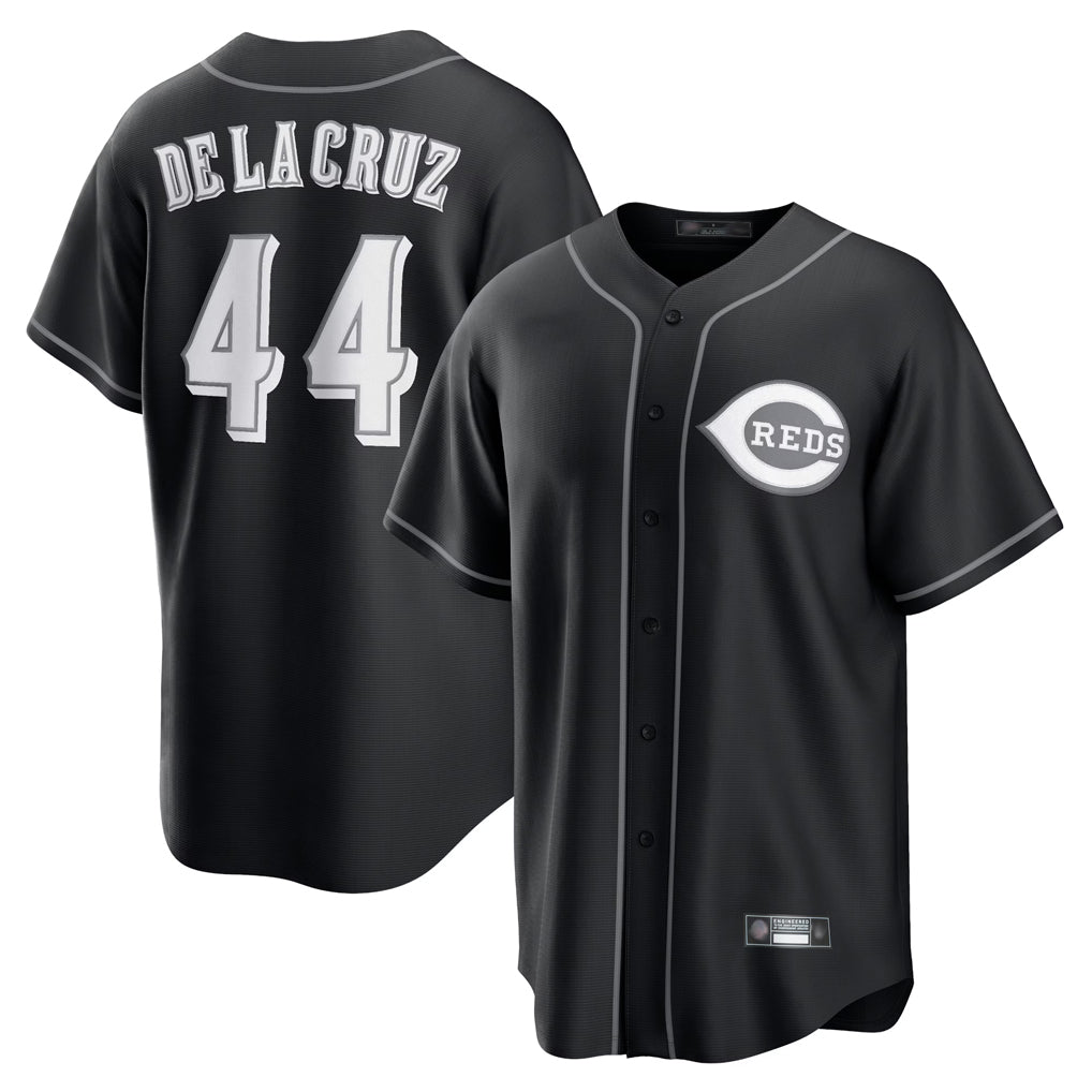 Pouc C.Reds #44 Elly De La Cruz Player Black Home Game Stitched Jerseys